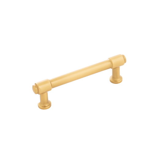 Facette Collection Knob 1-3/8 Inch Diameter Satin Brass Finish