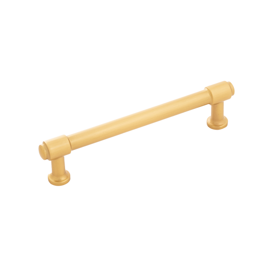 Facette Collection Knob 1-3/8 Inch Diameter Satin Brass Finish