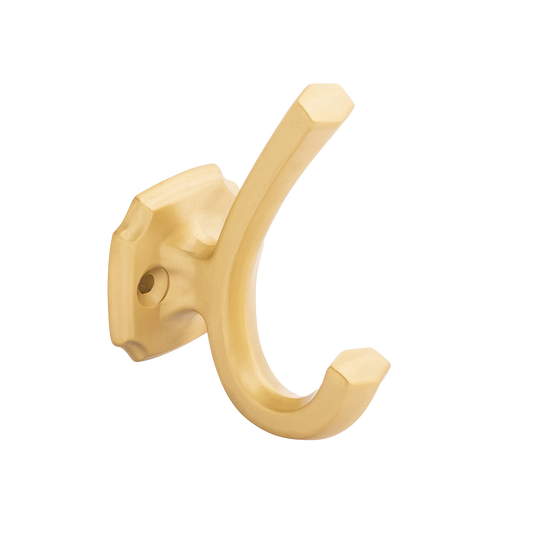 Facette Collection Knob 1-3/8 Inch Diameter Satin Brass Finish