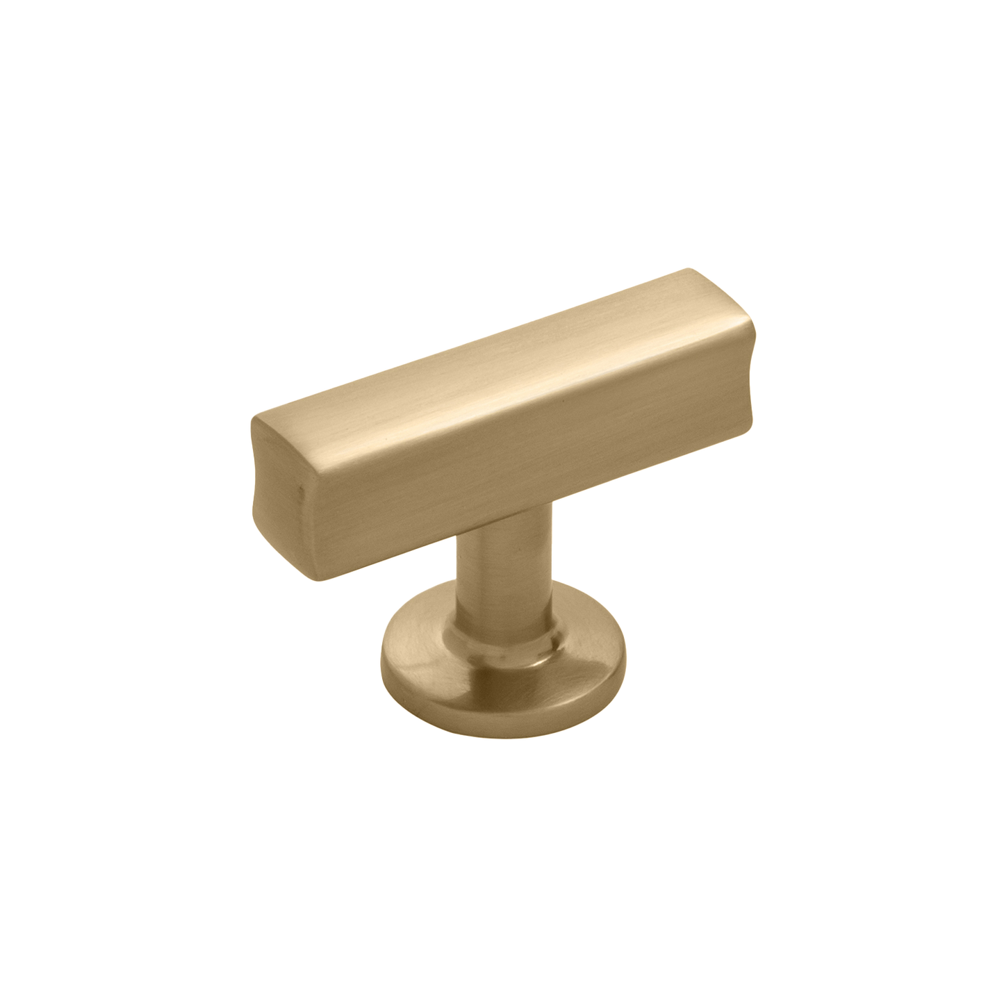 Facette Collection Knob 1-3/8 Inch Diameter Satin Brass Finish