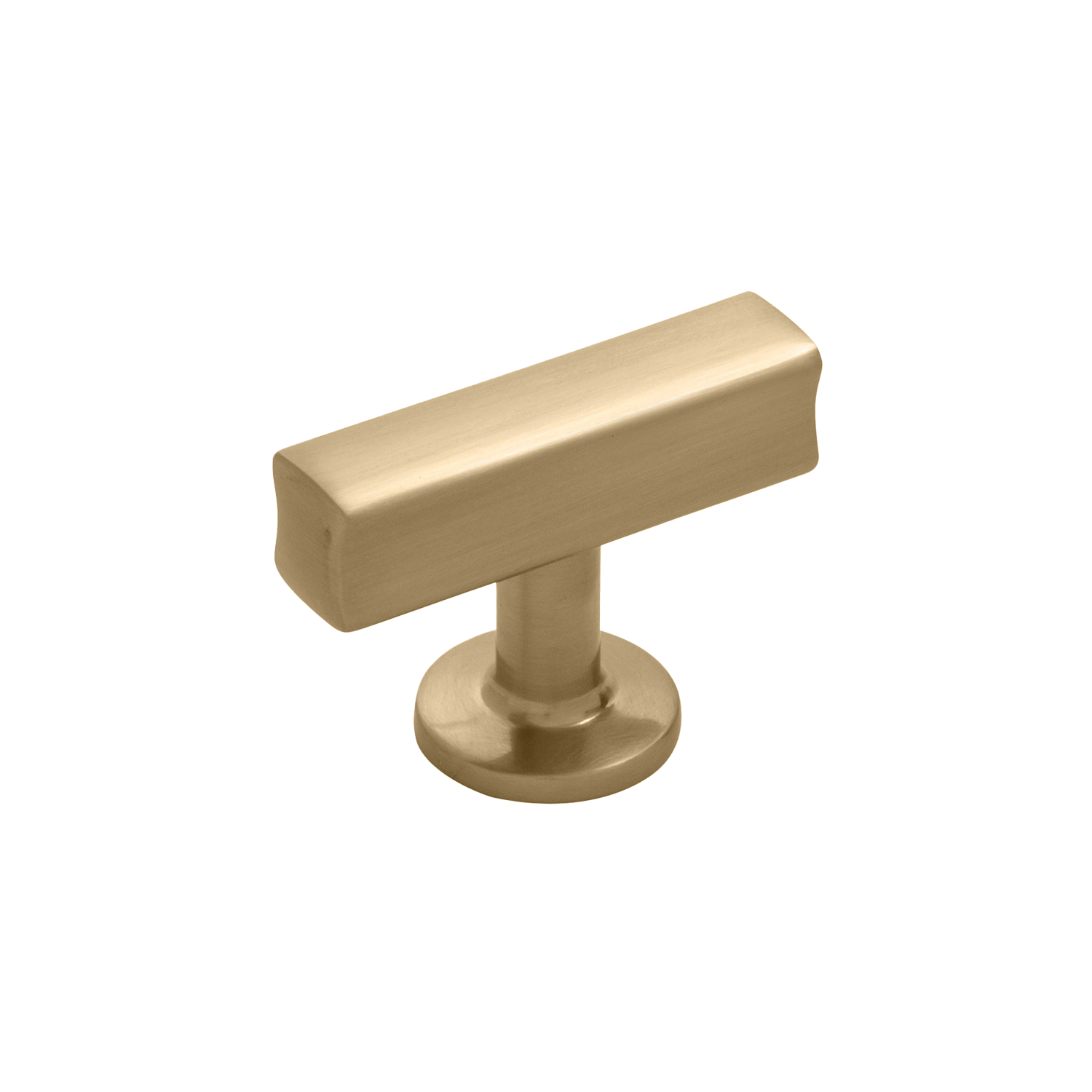 Facette Collection Knob 1-3/8 Inch Diameter Satin Brass Finish