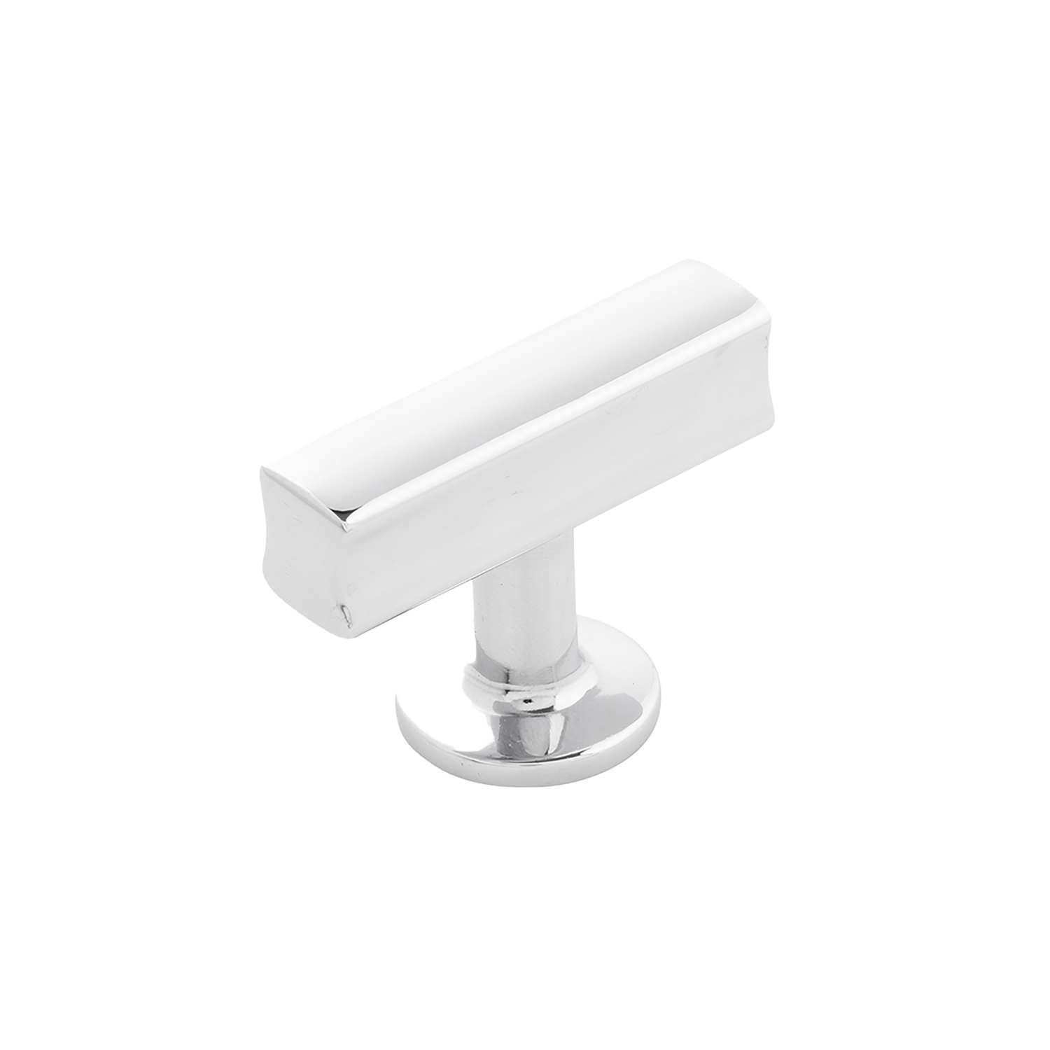 Facette Collection Knob 1-3/8 Inch Diameter Satin Brass Finish