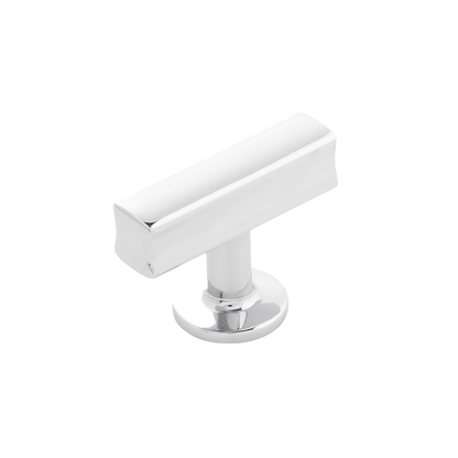 Facette Collection Knob 1-3/8 Inch Diameter Satin Brass Finish