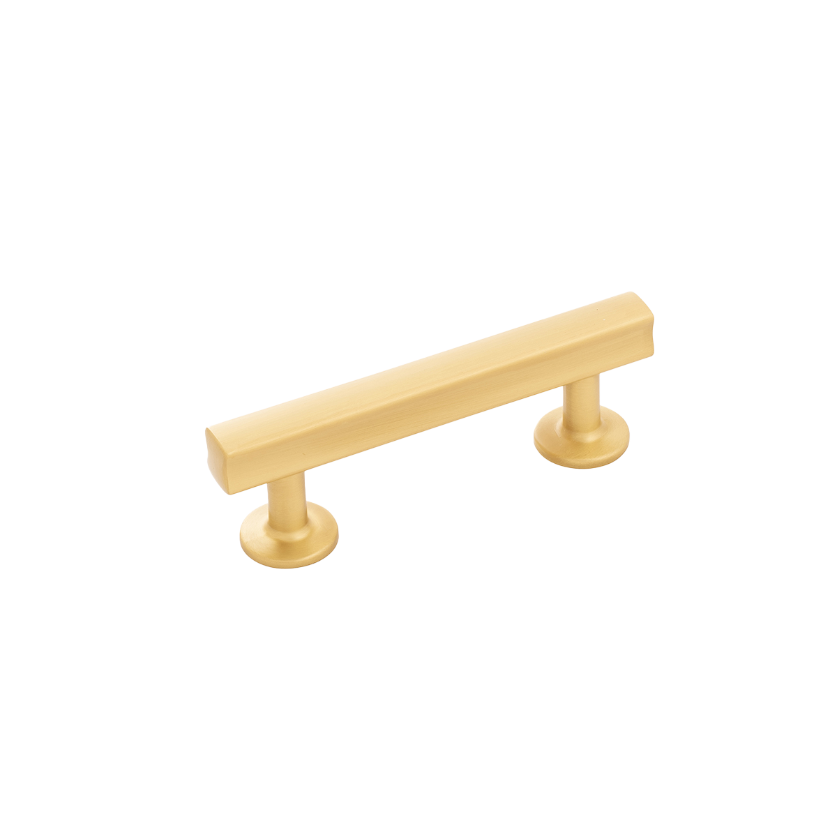Facette Collection Knob 1-3/8 Inch Diameter Satin Brass Finish