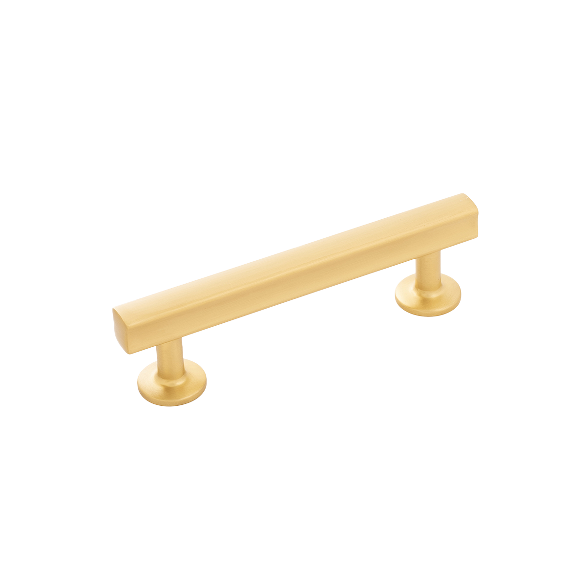 Facette Collection Knob 1-3/8 Inch Diameter Satin Brass Finish