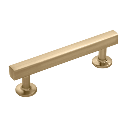 Facette Collection Knob 1-3/8 Inch Diameter Satin Brass Finish