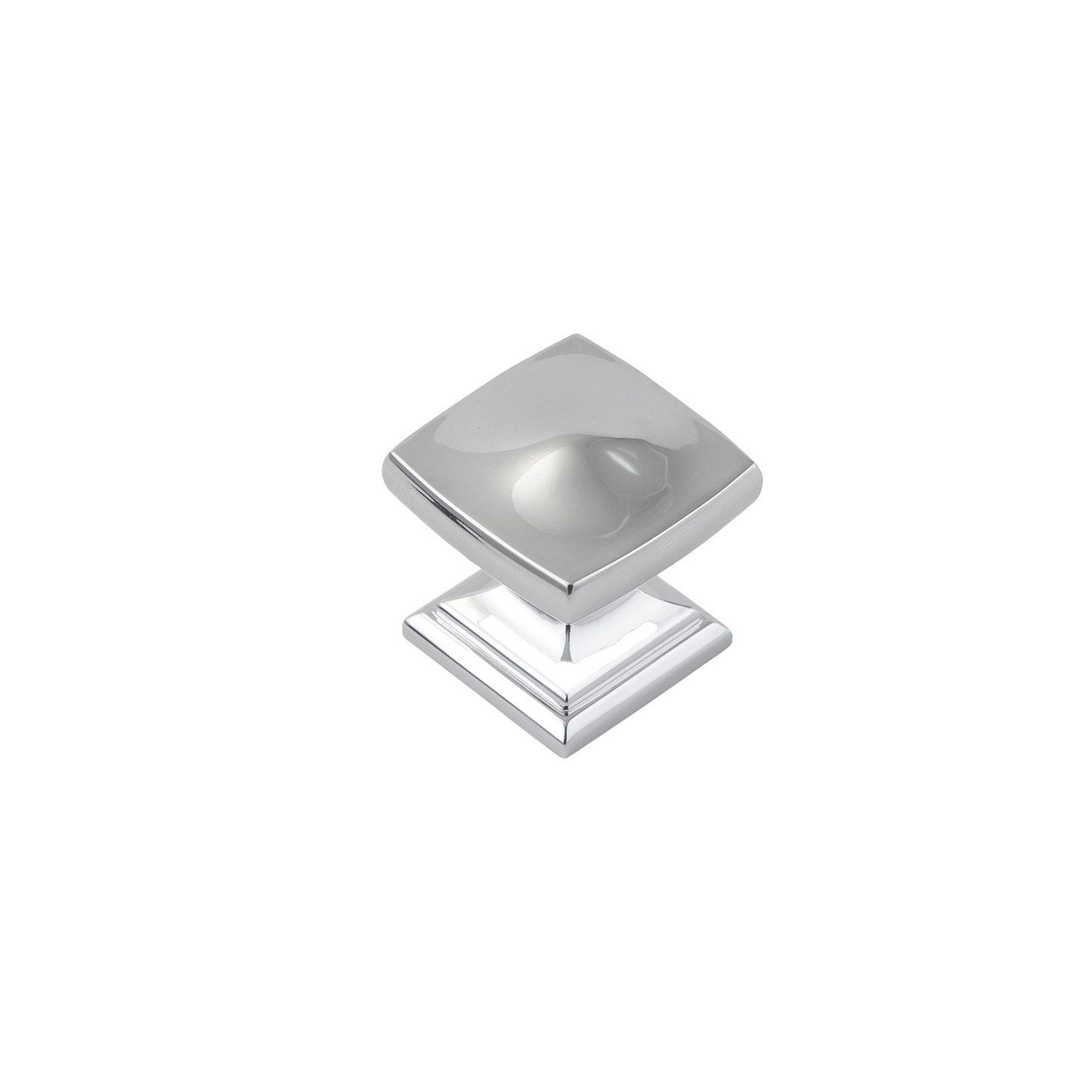 Facette Collection Knob 1-3/8 Inch Diameter Satin Brass Finish