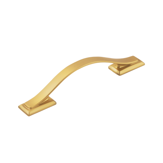 Facette Collection Knob 1-3/8 Inch Diameter Satin Brass Finish