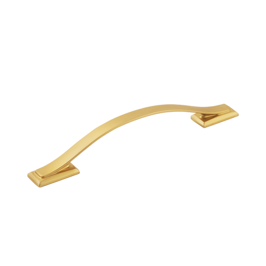 Facette Collection Knob 1-3/8 Inch Diameter Satin Brass Finish