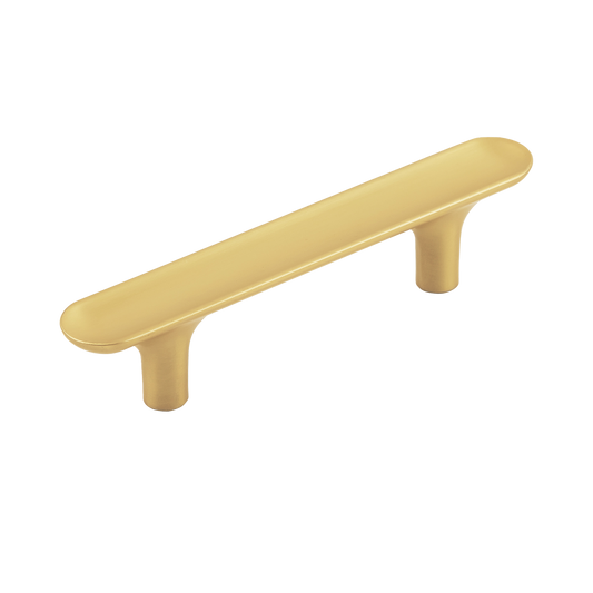 Facette Collection Knob 1-3/8 Inch Diameter Satin Brass Finish