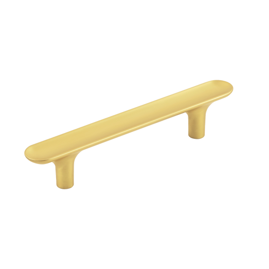 Facette Collection Knob 1-3/8 Inch Diameter Satin Brass Finish