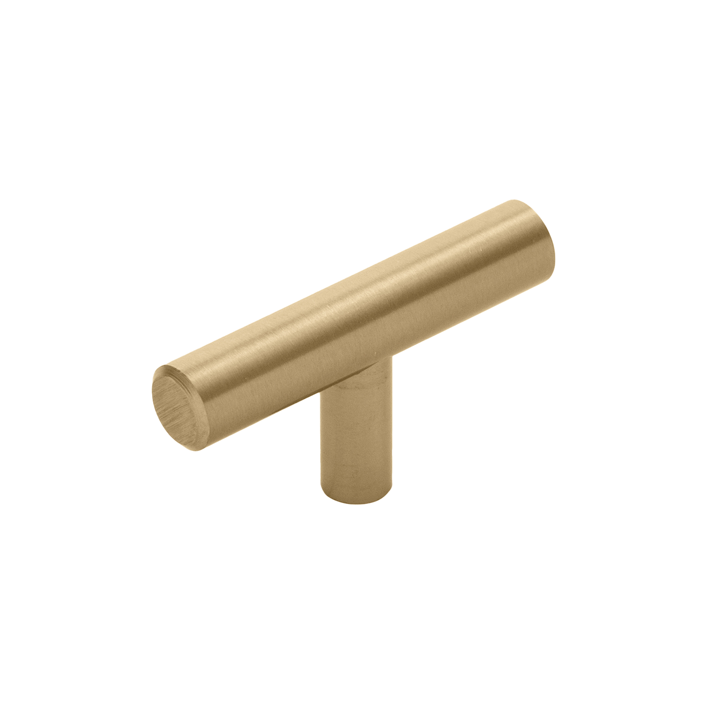 Facette Collection Knob 1-3/8 Inch Diameter Satin Brass Finish