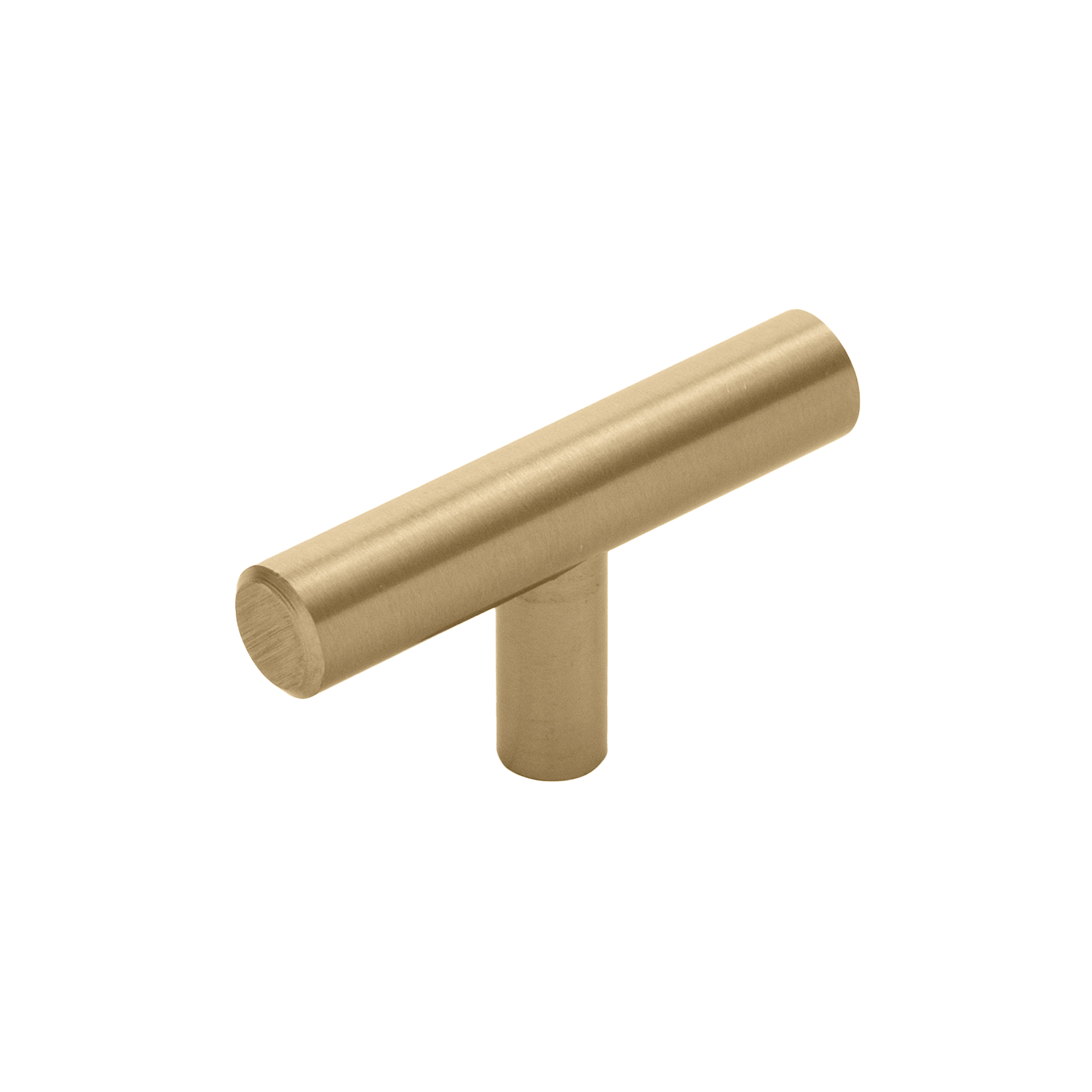 Facette Collection Knob 1-3/8 Inch Diameter Satin Brass Finish