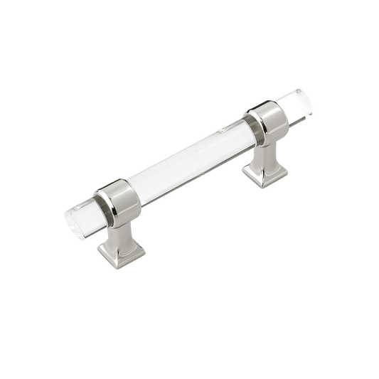 Facette Collection Knob 1-3/8 Inch Diameter Satin Brass Finish