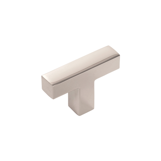 Facette Collection Knob 1-3/8 Inch Diameter Satin Brass Finish