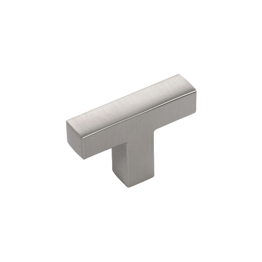 Facette Collection Knob 1-3/8 Inch Diameter Satin Brass Finish