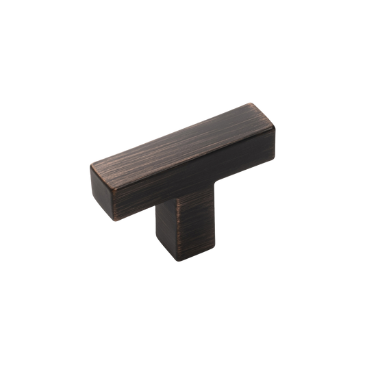 Facette Collection Knob 1-3/8 Inch Diameter Satin Brass Finish