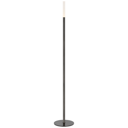Rousseau 60" Floor Lamp in Bronze with Etched Crystal