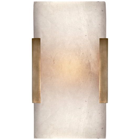 Covet Wide Clip Bath Sconce in Antique-Burnished Brass