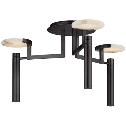 Melange Large Floating Disc Semi-Flush Chandelier