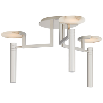 Melange Large Floating Disc Semi-Flush Chandelier