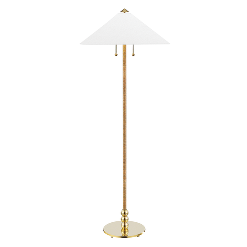 Flare Floor Lamp Aged Brass (Hudson Valley)