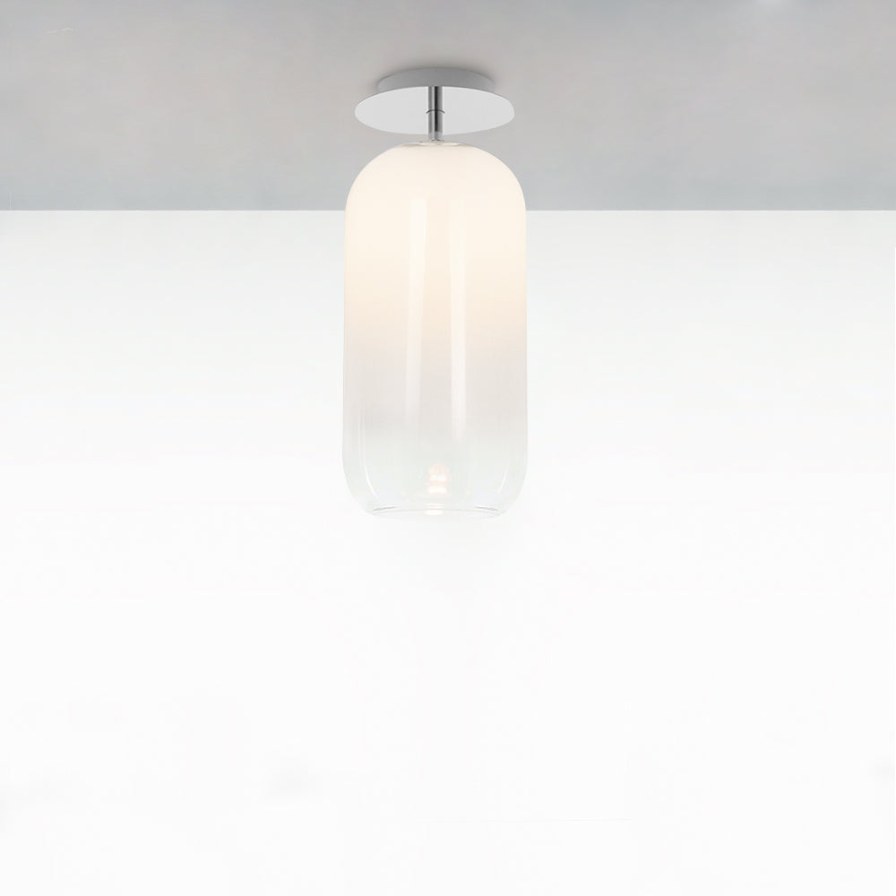 GOPLE MINI PLAFONNIER MAX 7W E12 CHROME/BLANC FUMÉ 120V