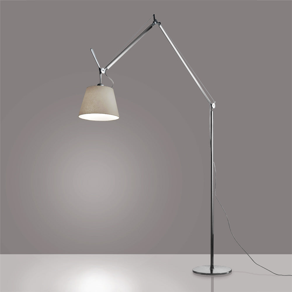TOLOMEO MEGA FLOOR W/14IN DIFF PARCH MAX 150W E26 ALUM