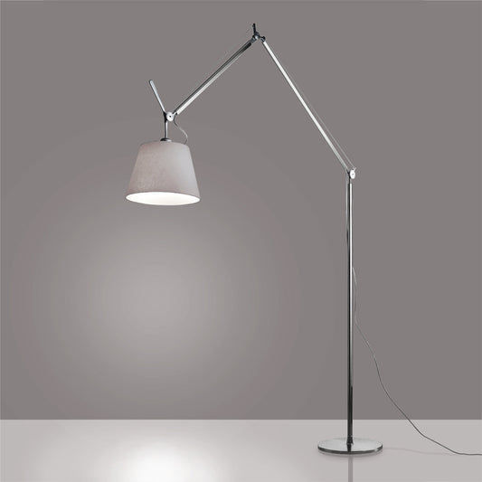 TOLOMEO MEGA FLOOR W/14IN DIFF FIBER MAX 150W E26 ALUM