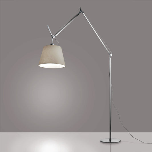 TOLOMEO MEGA FLOOR ALU W/17IN DIFFUSER PARCH LED 31W