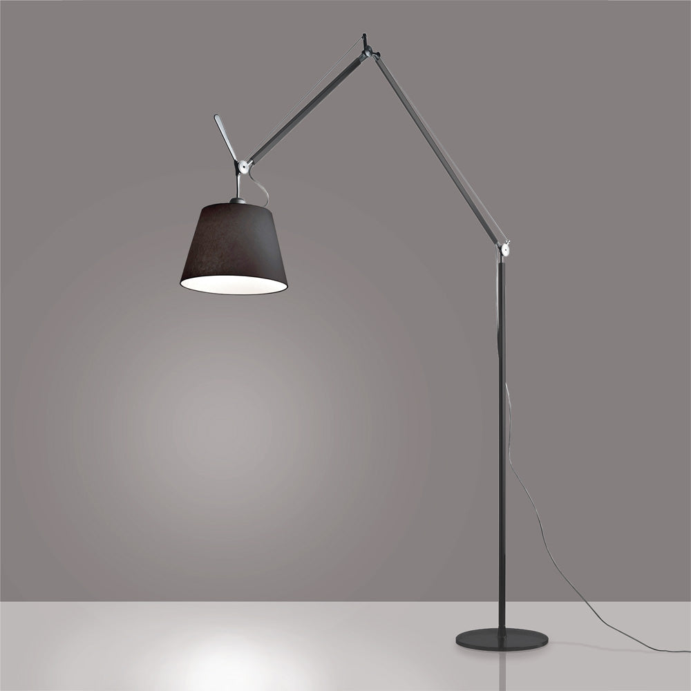 TOLOMEO MEGA FLOOR BLK W/14IN DIFF.BLACK LED 31W