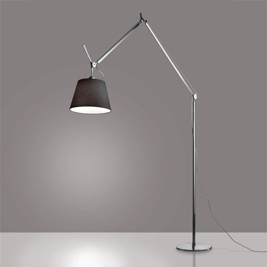 TOLOMEO MEGA FLOOR ALU W/14IN DIFF.BLACK LED 31W