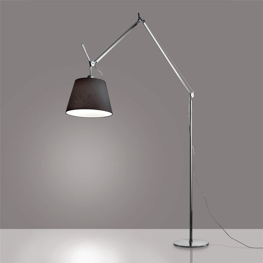 TOLOMEO MEGA FLOOR ALU W/17IN DIFF.BLACK LED 31W