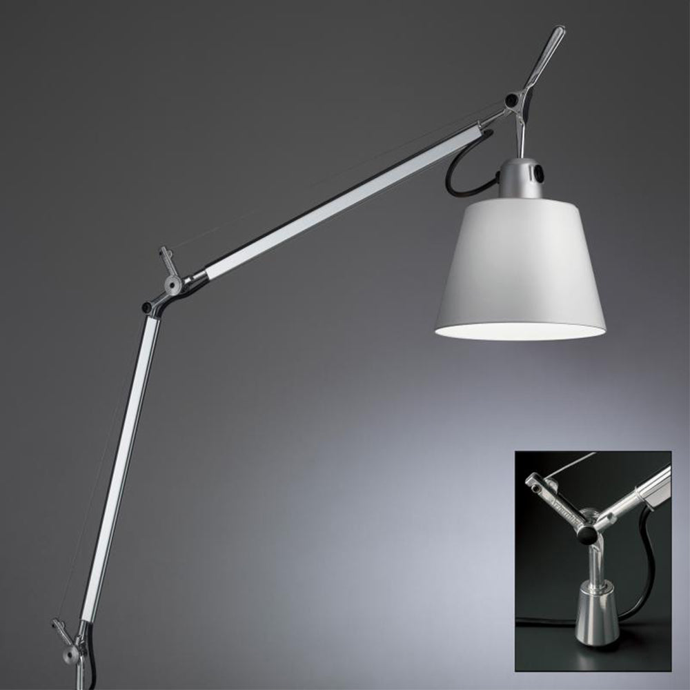 TOLOMEO WITH SHADE MAX 75W E26 ALUM/FIBER W/IN-SET PIVOT