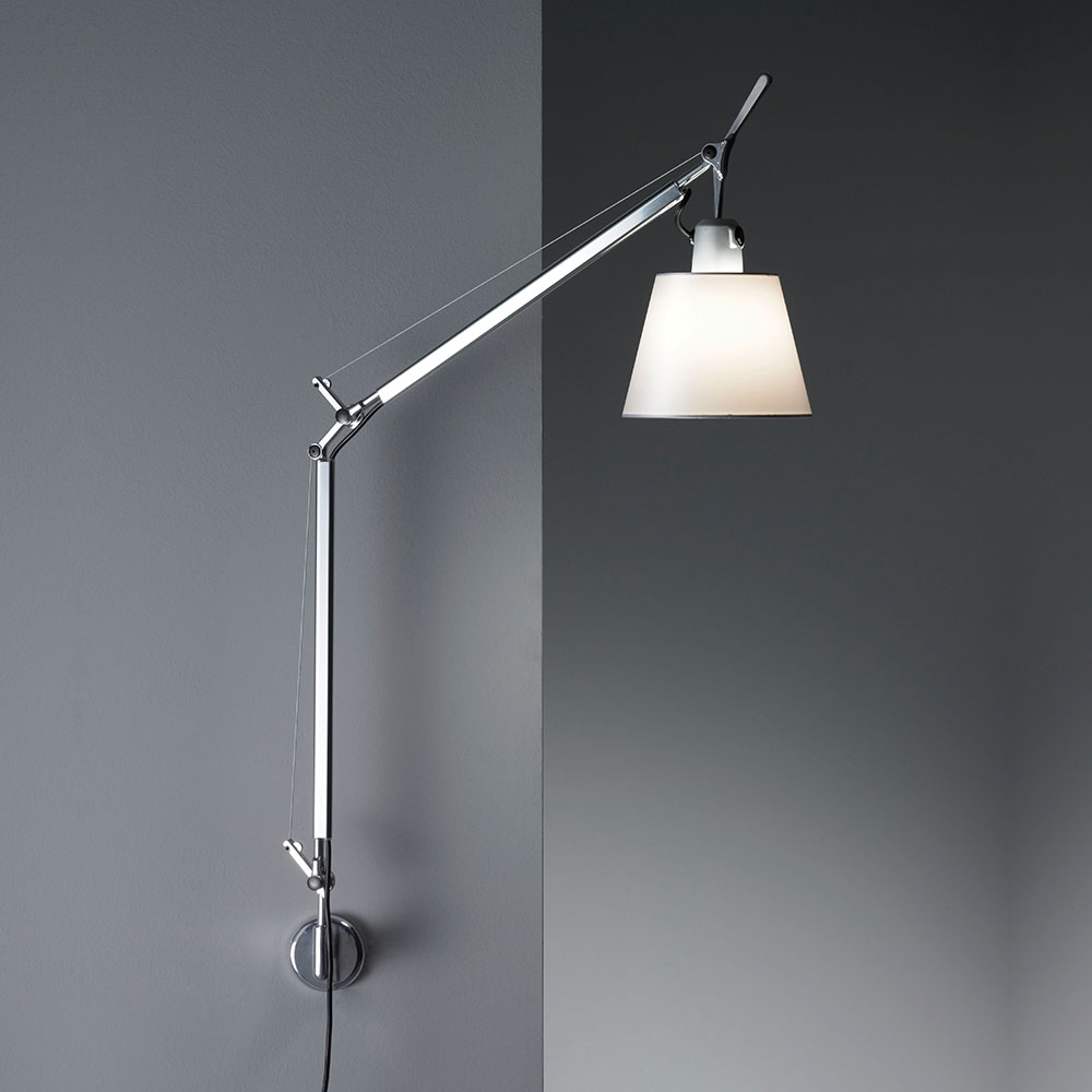 TOLOMEO W/SHADE(PARCH) MAX 75W E26 W/S BRACKET(ALU)