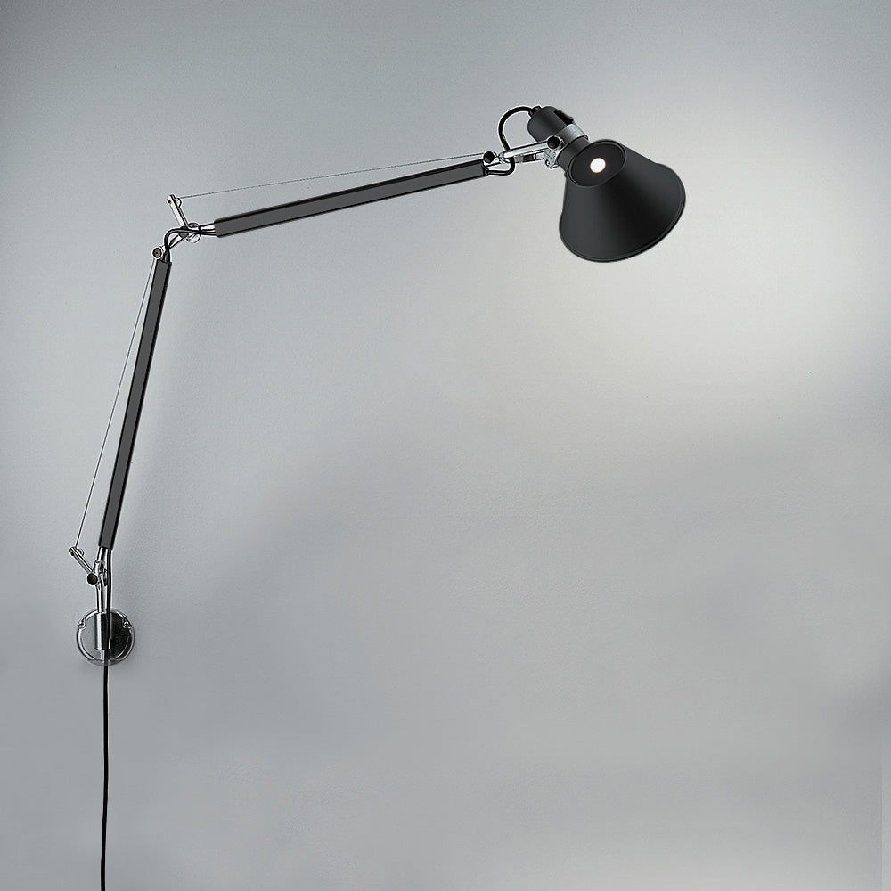 TOLOMEO CLASSIC MAX 100W E26 BLACK W/S BRACKET(ALU)