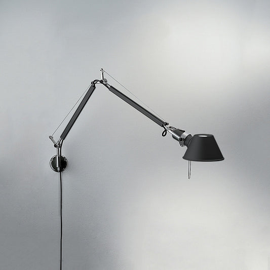TOLOMEO MINI MAX 100W E26 BLACK W/S BRACKET(ALU)