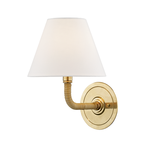 Curves No.1 Wall Sconce In Aged Brass (Hudson Valley)