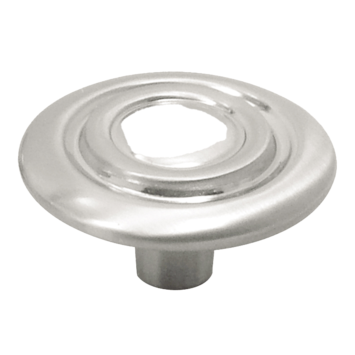 Facette Collection Knob 1-3/8 Inch Diameter Satin Brass Finish