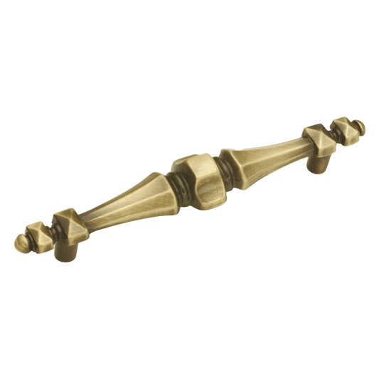 Facette Collection Knob 1-3/8 Inch Diameter Satin Brass Finish