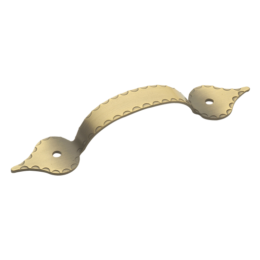 Facette Collection Knob 1-3/8 Inch Diameter Satin Brass Finish