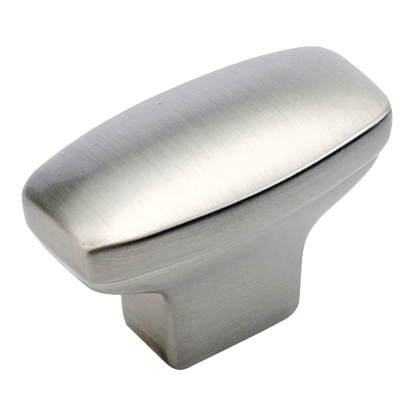 Facette Collection Knob 1-3/8 Inch Diameter Satin Brass Finish