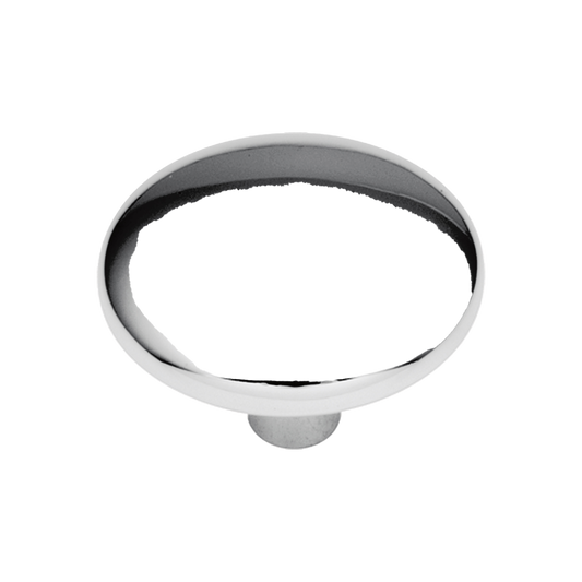 Facette Collection Knob 1-3/8 Inch Diameter Satin Brass Finish