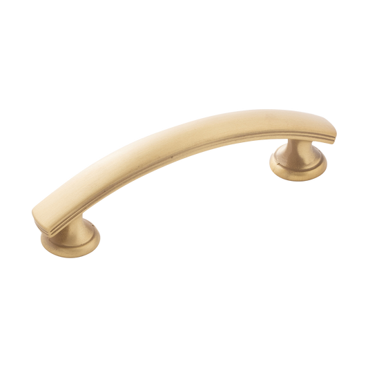 Facette Collection Knob 1-3/8 Inch Diameter Satin Brass Finish