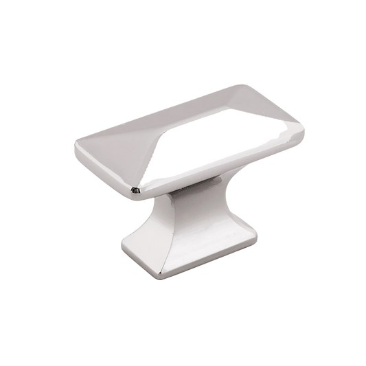 Facette Collection Knob 1-3/8 Inch Diameter Satin Brass Finish