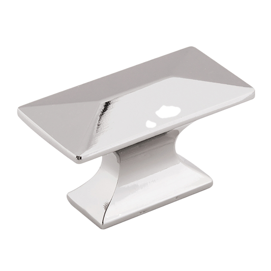 Facette Collection Knob 1-3/8 Inch Diameter Satin Brass Finish