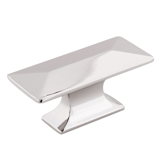 Facette Collection Knob 1-3/8 Inch Diameter Satin Brass Finish