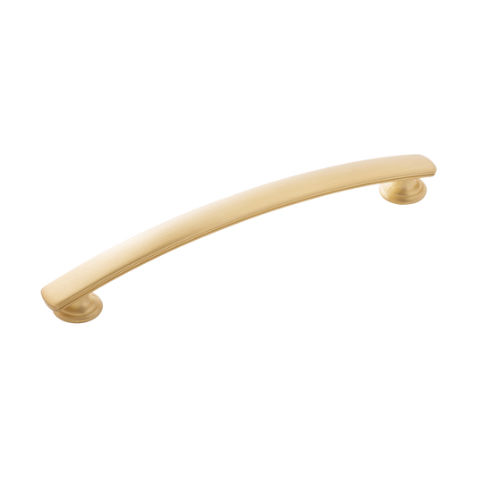 Facette Collection Knob 1-3/8 Inch Diameter Satin Brass Finish