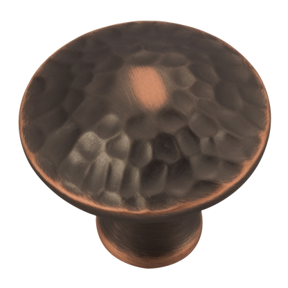 Facette Collection Knob 1-3/8 Inch Diameter Satin Brass Finish