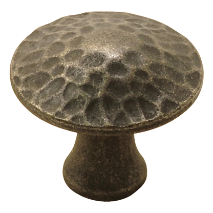 Facette Collection Knob 1-3/8 Inch Diameter Satin Brass Finish